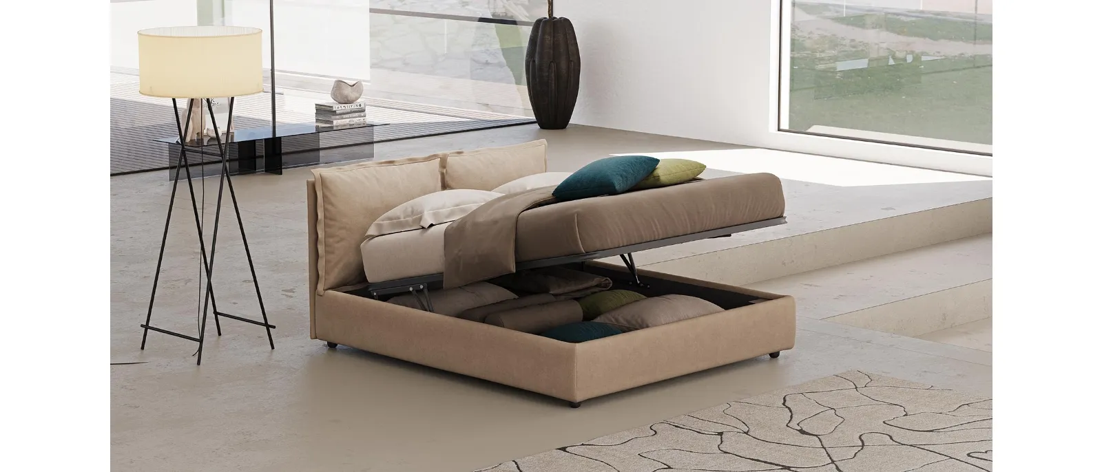 Letto con contenitore Pop di Divaletti Home