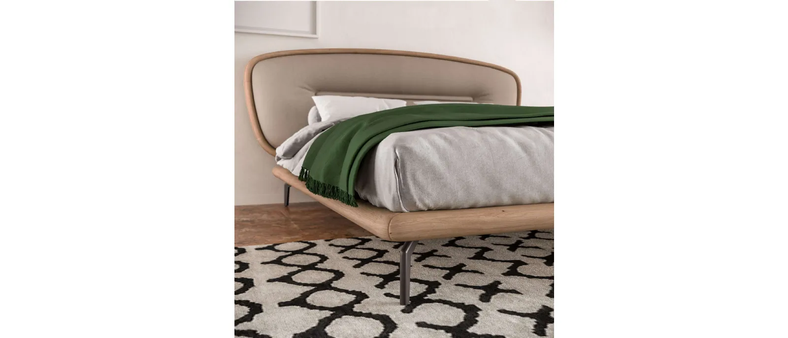 Letto in pelle Romance di Ozzio