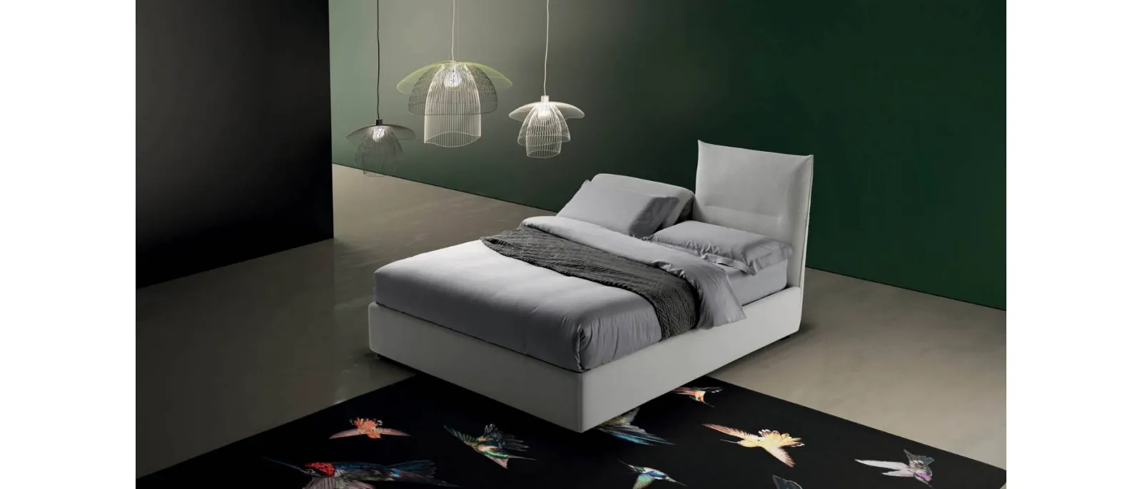 Letto matrimoniale con testiera relax regolabile Sharp di Bside