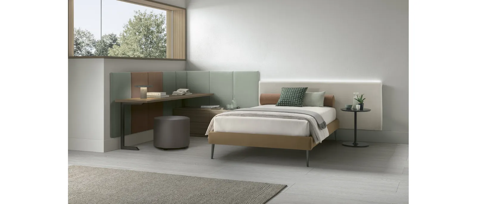 Letto imbottito Boiserie di V&Nice