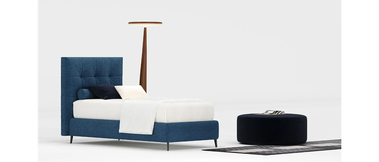 Letto singolo Kim in tessuto trapuntato di Divaletti Home