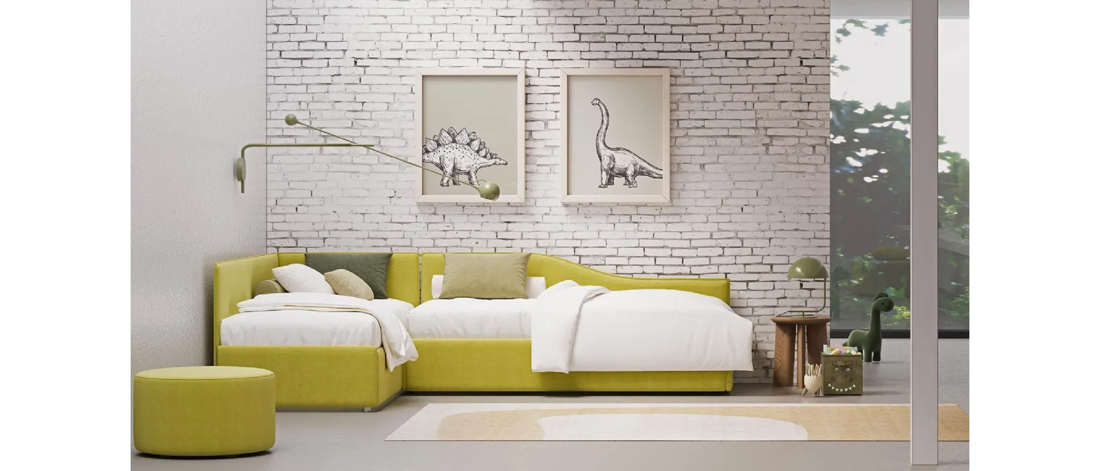 Letto singolo Soul con contenitore di Divaletti Home