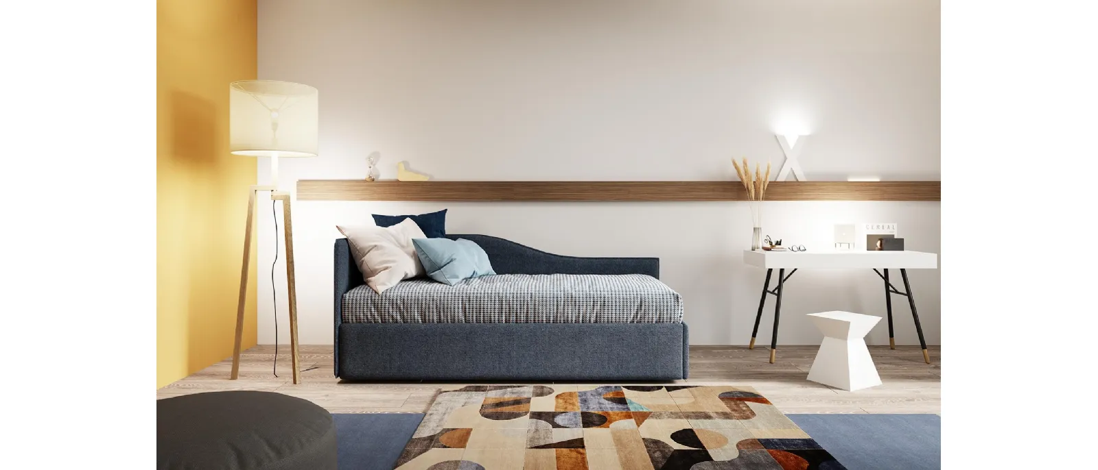 Letto singolo Soul con contenitore di Divaletti Home