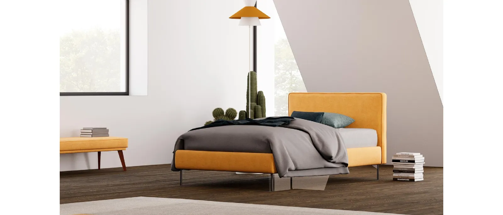 Letto singolo in pelle Teddie di Divaletti Home