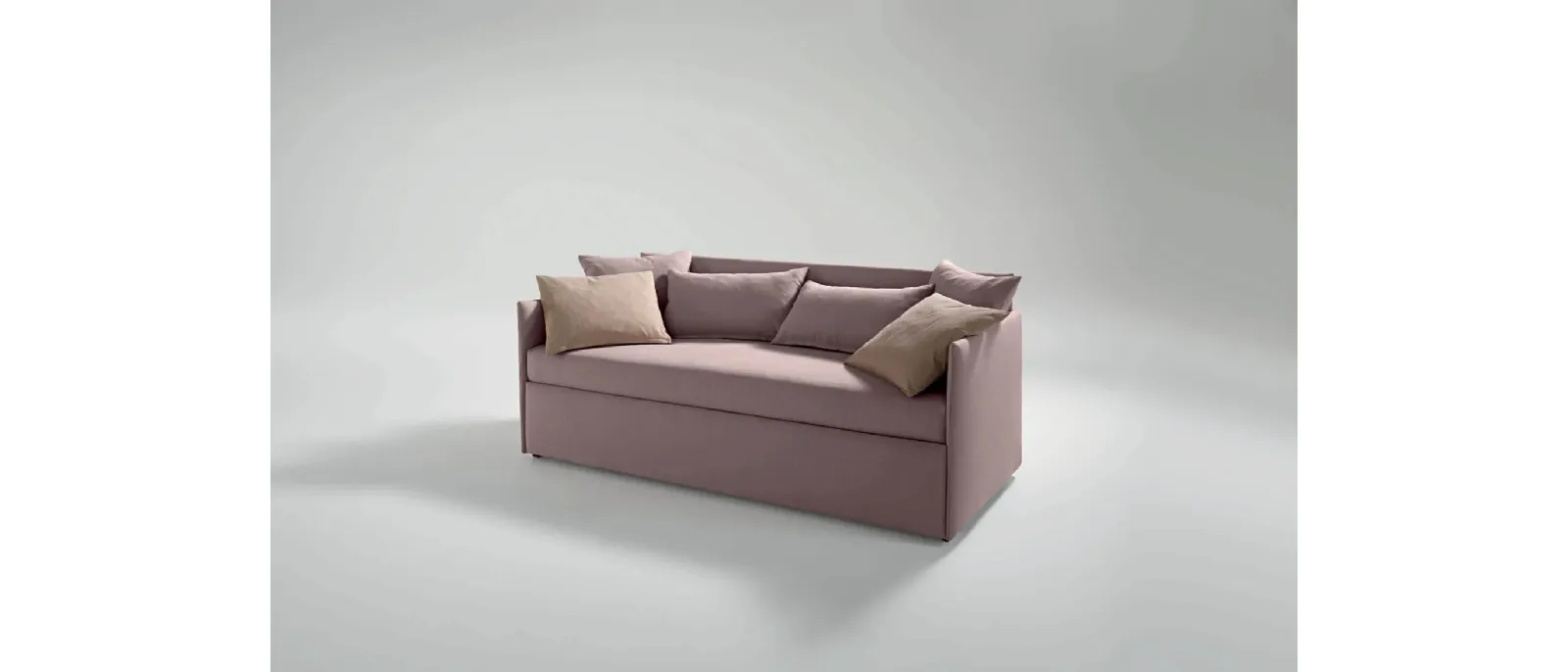Twice Divano in tessuto imbottito con letto estraibile di Bside