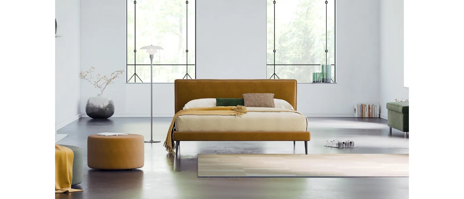 Letto in pelle Teddie Small di Divaletti Home