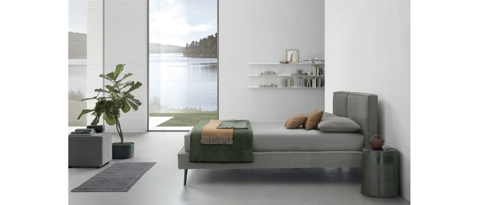 Letto con box contenitore Vega Duo Slim di V&Nice