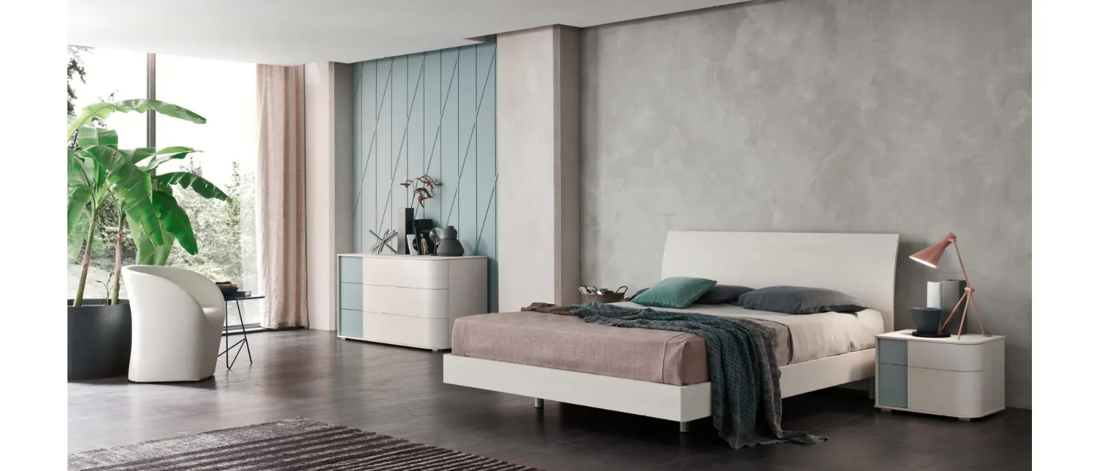 Letto con testiera Vela di Maronese