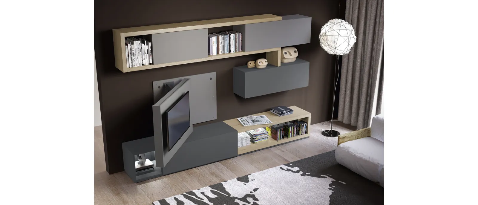 Mobile Porta Tv Girevole X2 di Astor Mobili