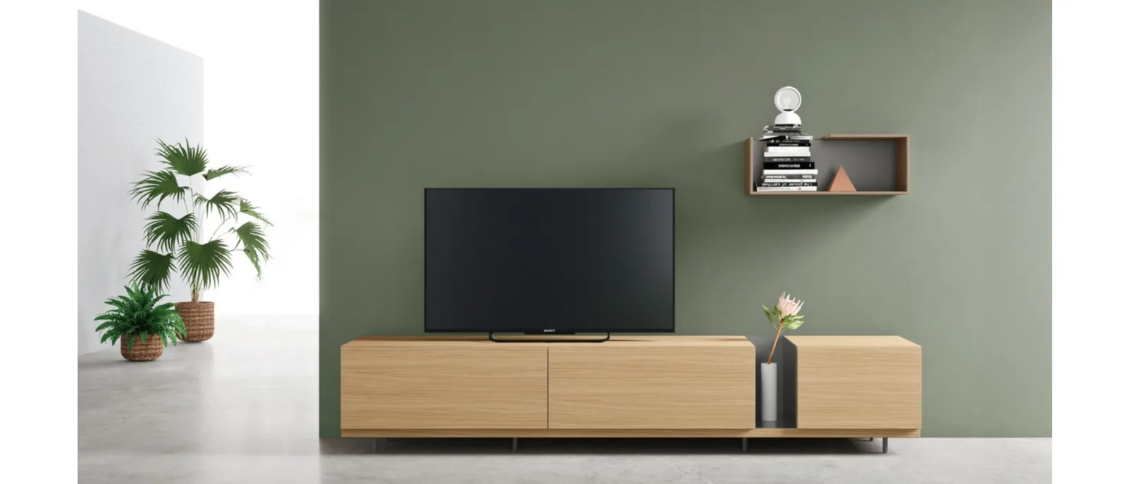 Mobile Porta Tv con piedini sm2355 di Maronese