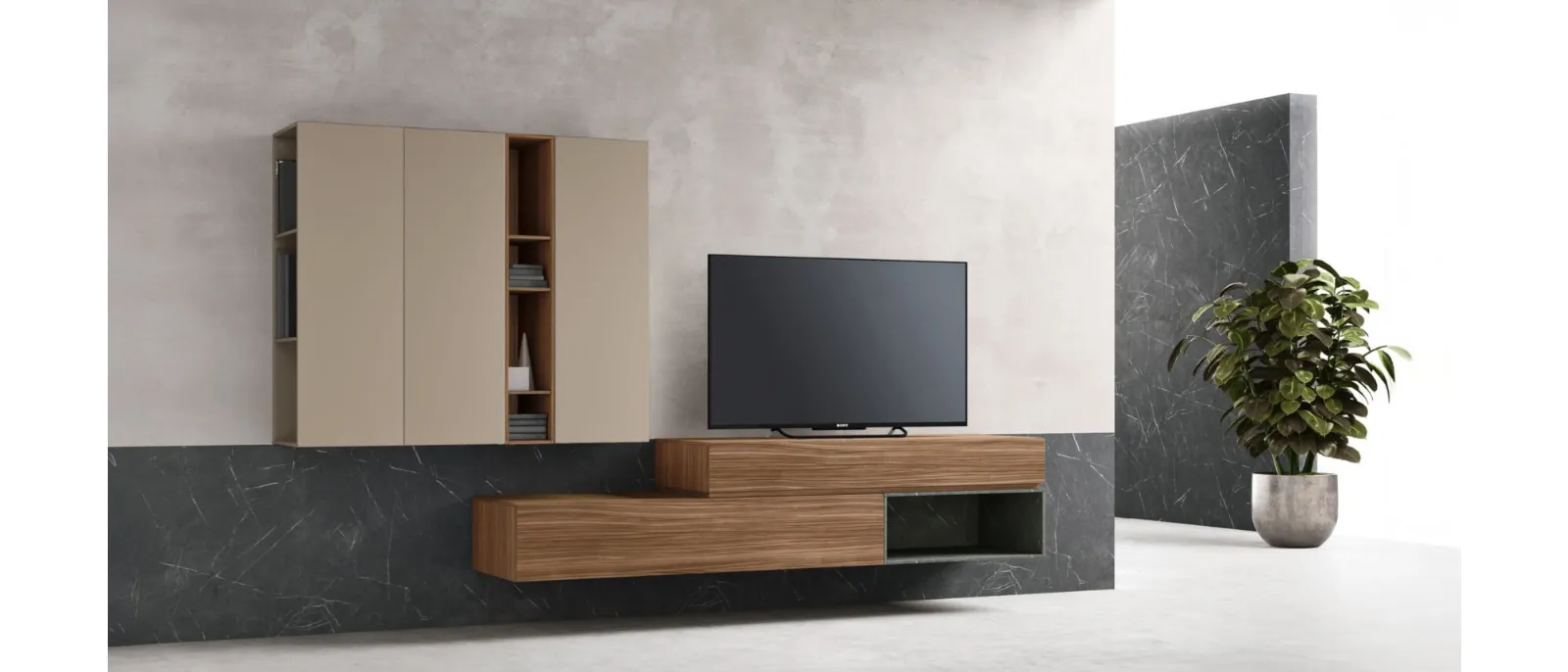 Mobile Porta Tv sospeso sm2352 di Maronese