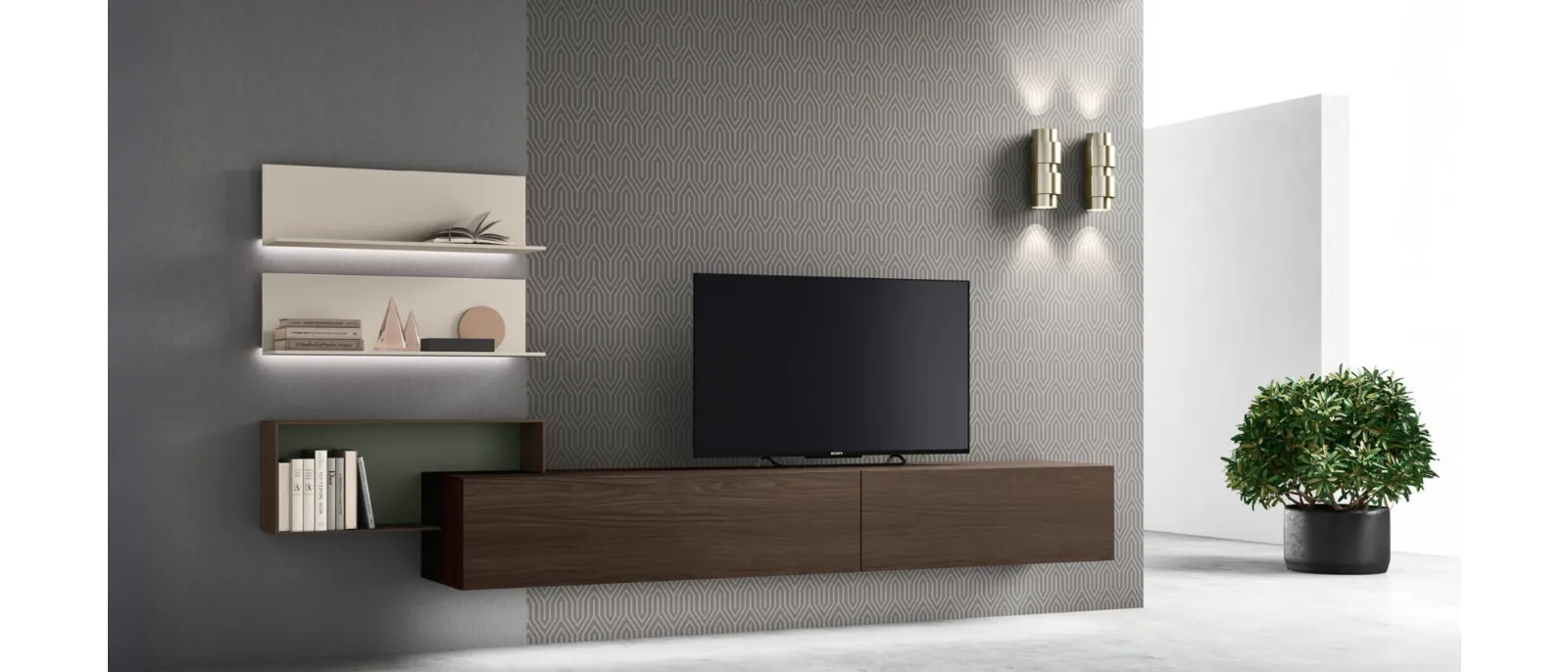 Mobile Porta Tv sospeso sm2358 di Maronese