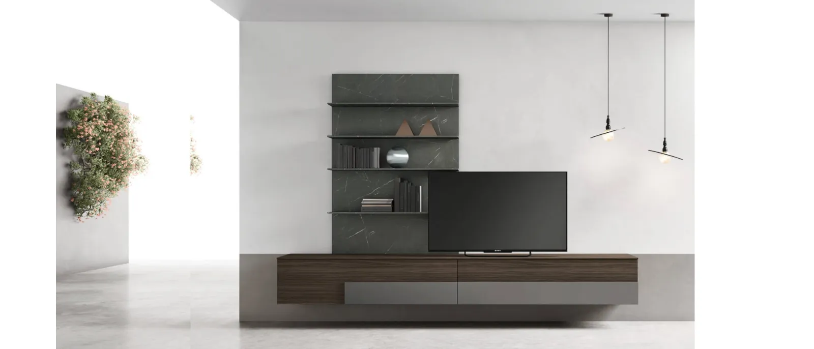 Mobile Porta Tv sospeso sm2361 di Maronese
