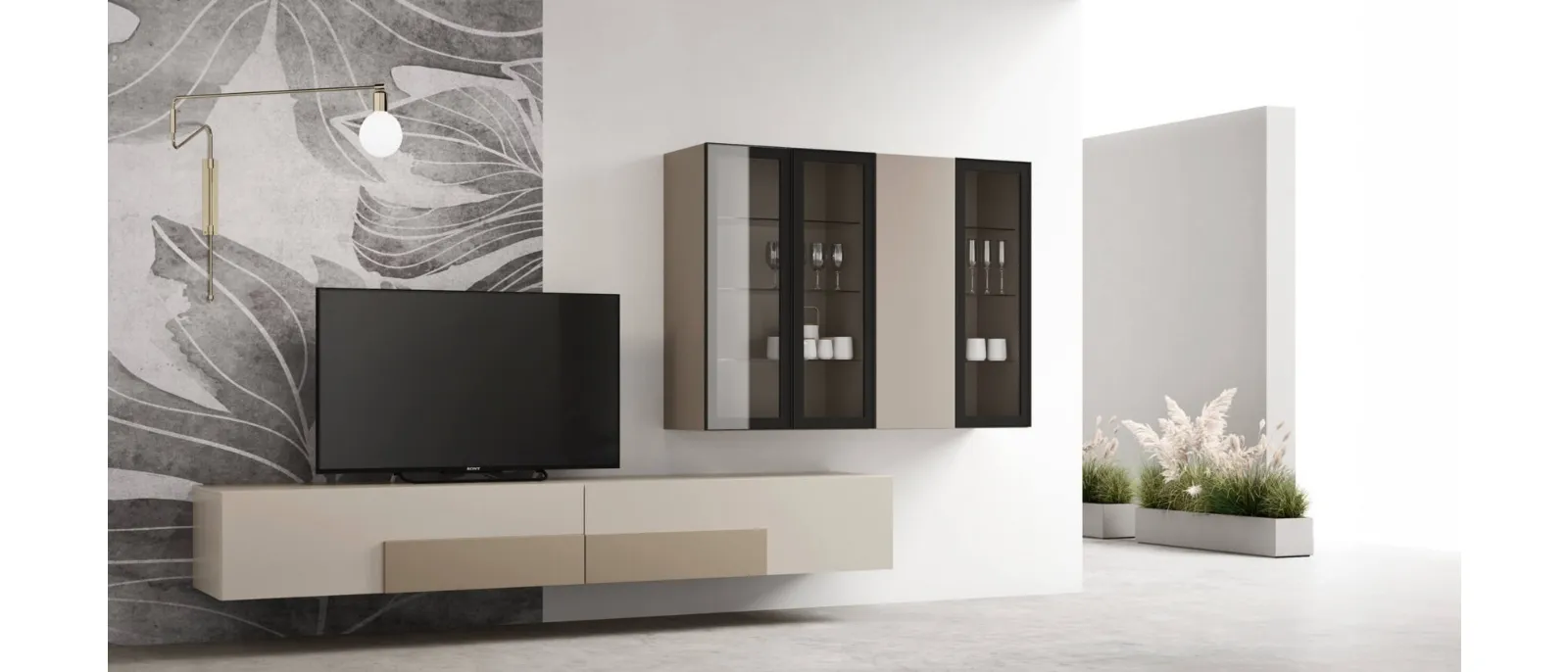 Mobile Porta Tv sospeso sm2376 di Maronese