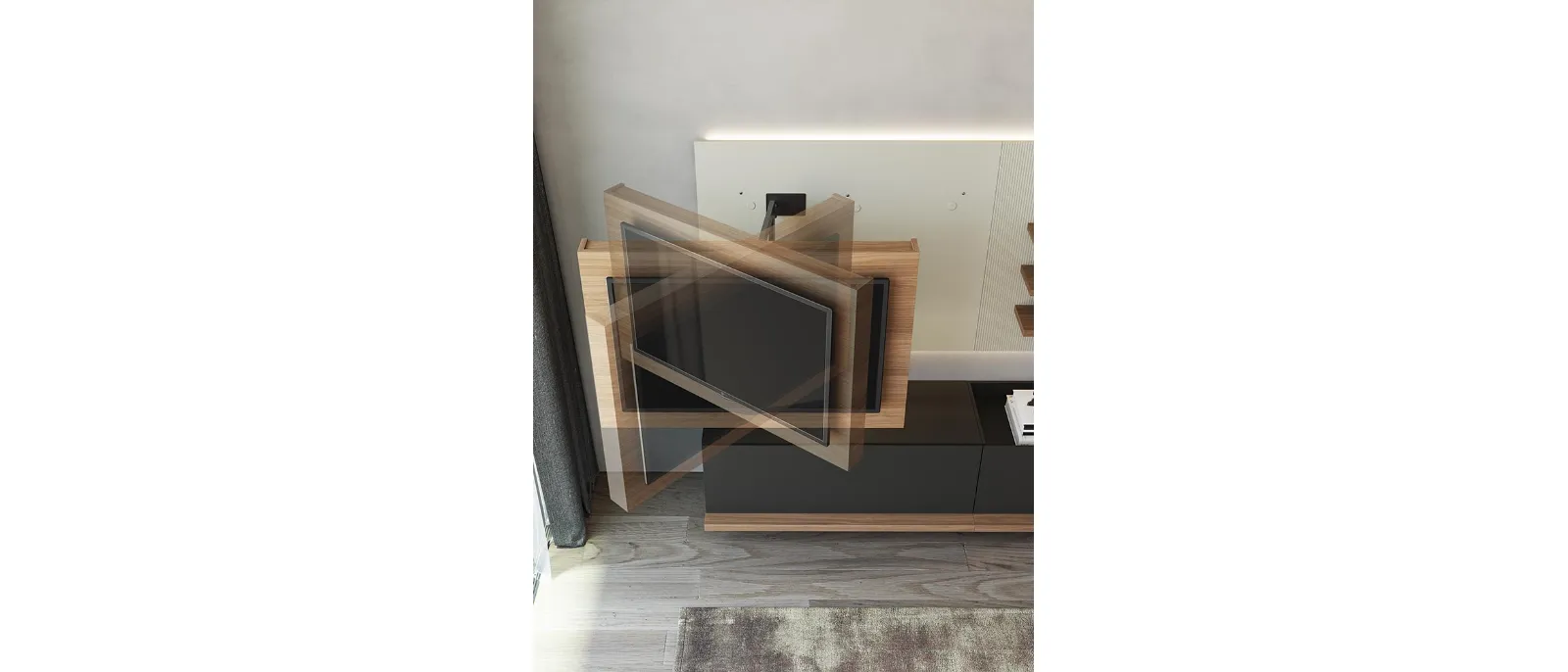 Mobile Porta Tv X2 dalle linee essenziali e moderne di Astor Mobili