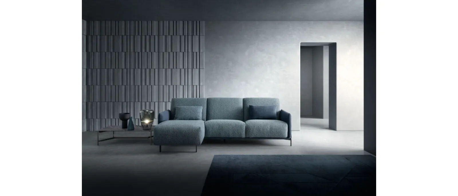 Divano con penisola Blank Minimal di Samoa