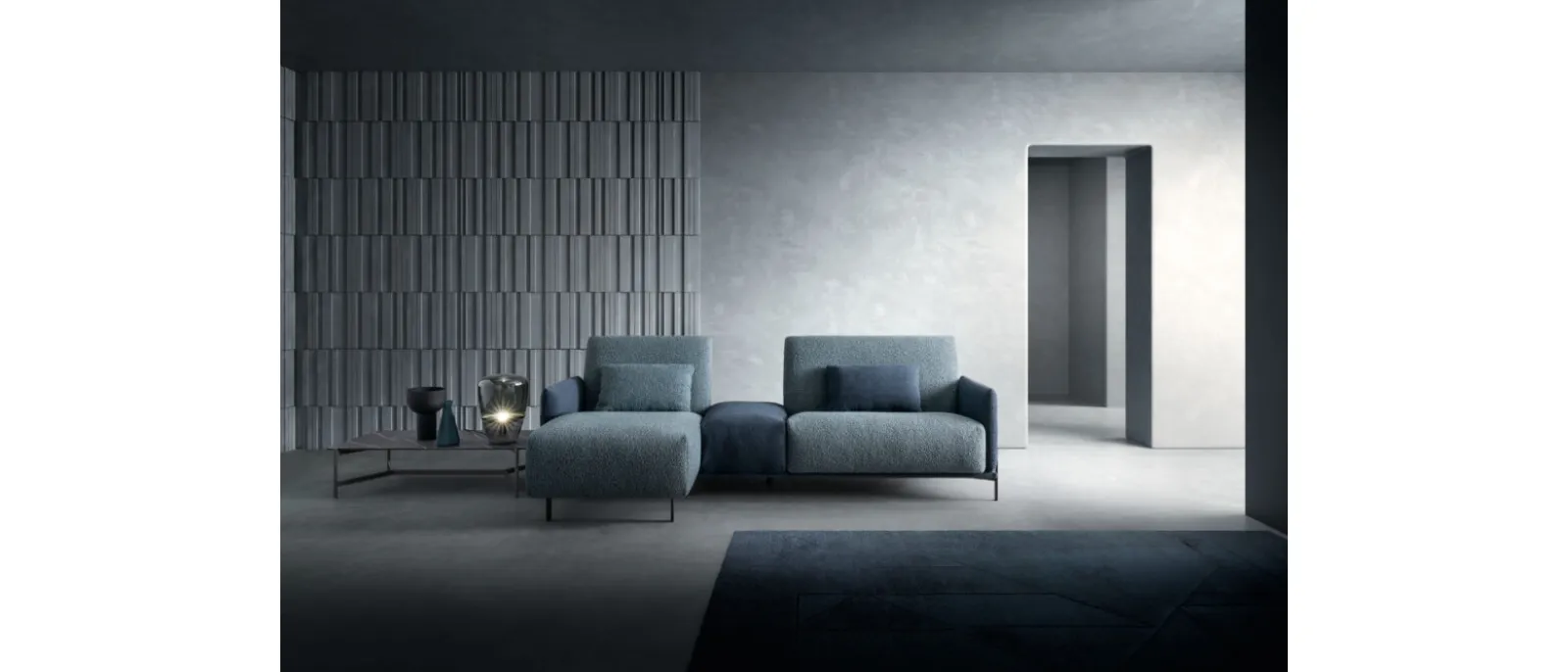 Divano con penisola Blank Minimal di Samoa