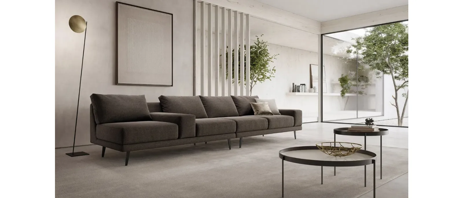 Divano lineare Carter di Doimo Salotti
