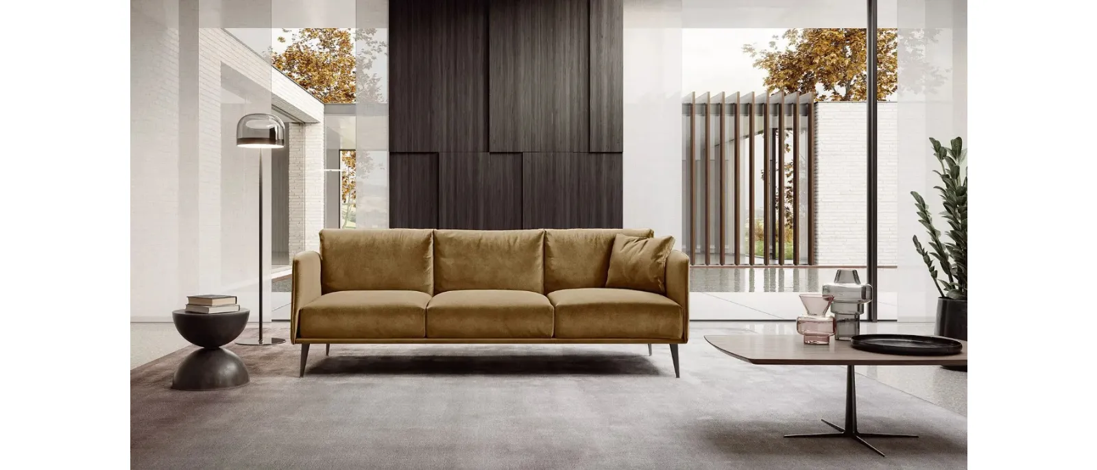 Divano lineare Stuart di Doimo Salotti