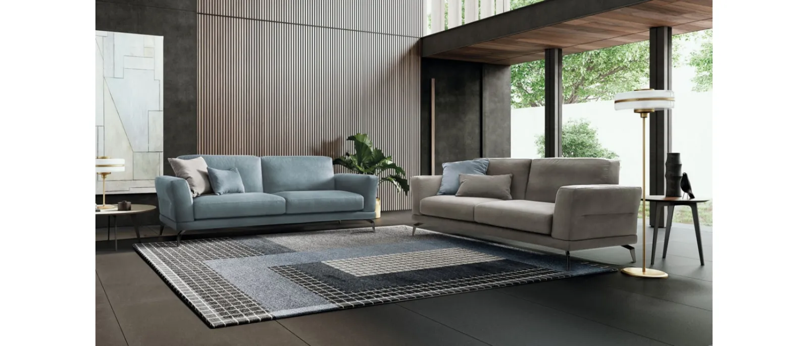 Divano lineare in tessuto Estate di Le Comfort