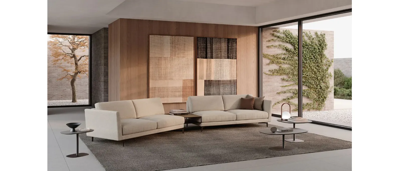 Divano lineare Gregory di Doimo Salotti