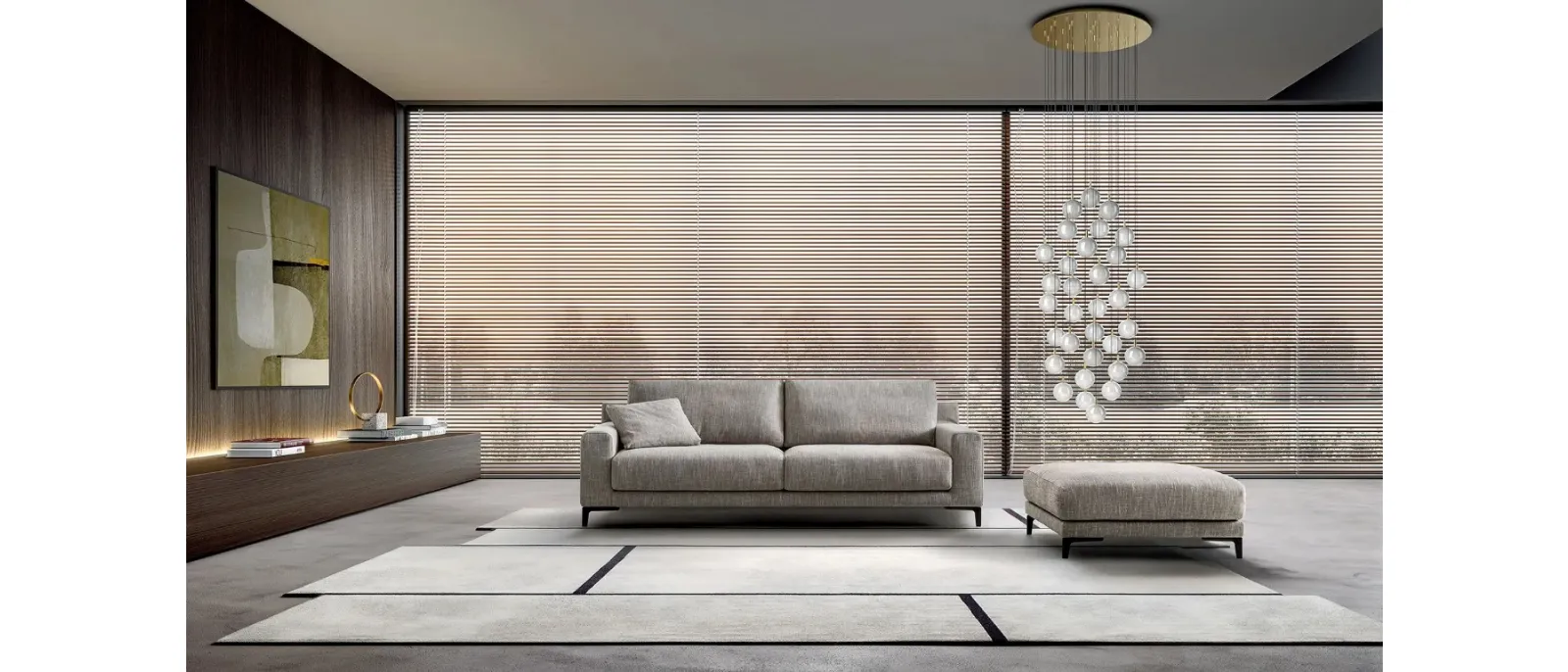 Divano lineare James di Doimo Salotti