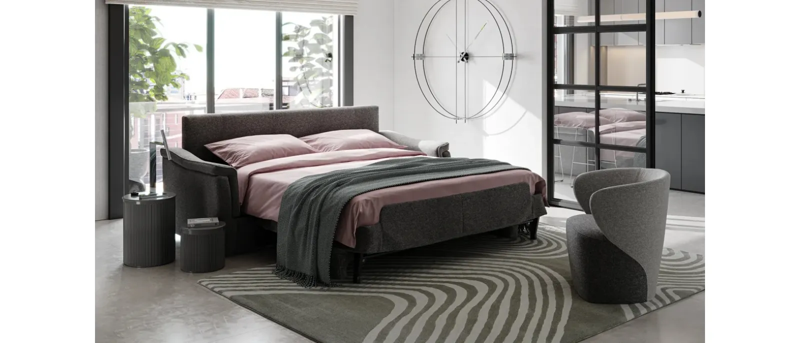 Divano Letto in tessuto Kiko di Family Bedding