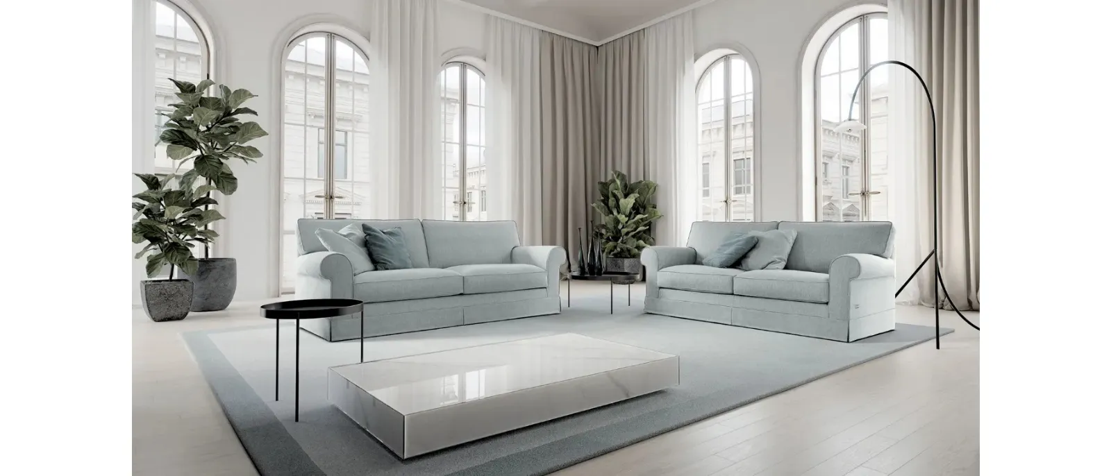 Divano lineare Prince di Doimo Salotti