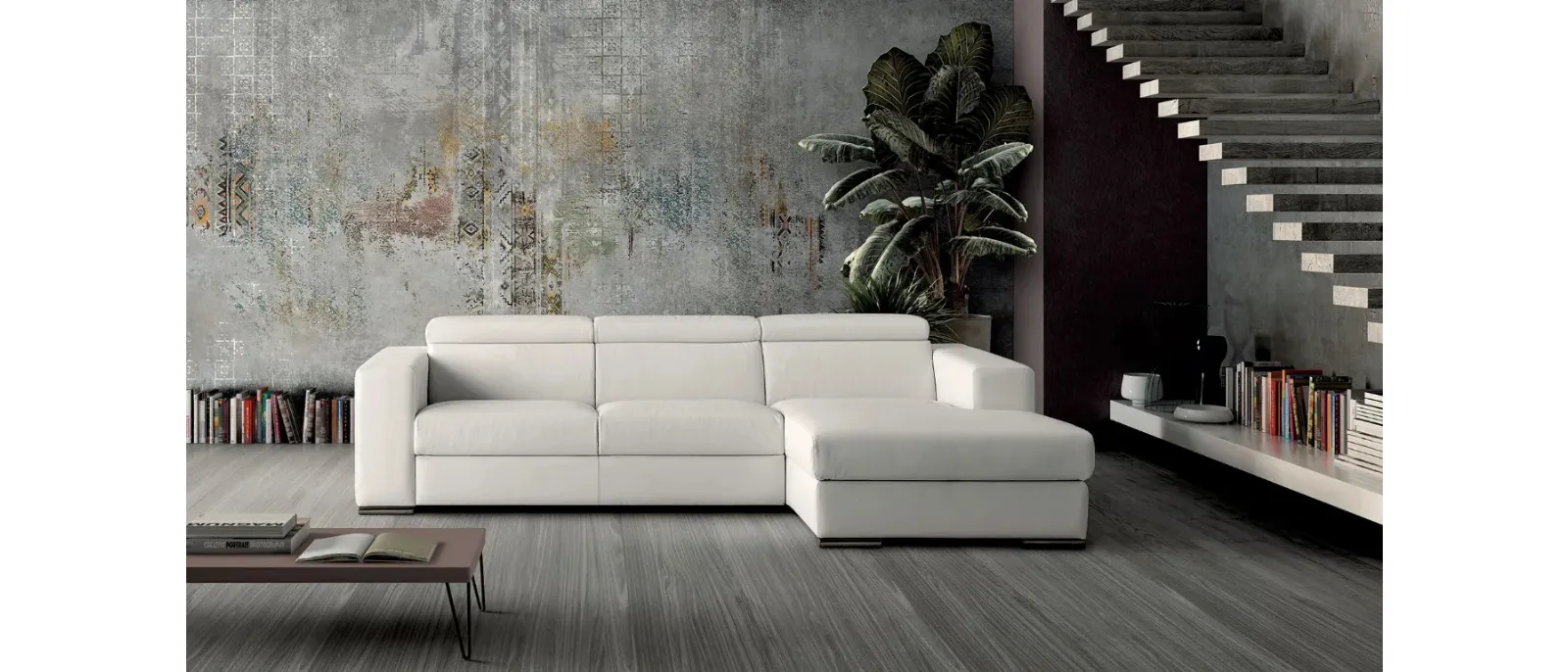 Divano relax in pelle Ray di Doimo Salotti