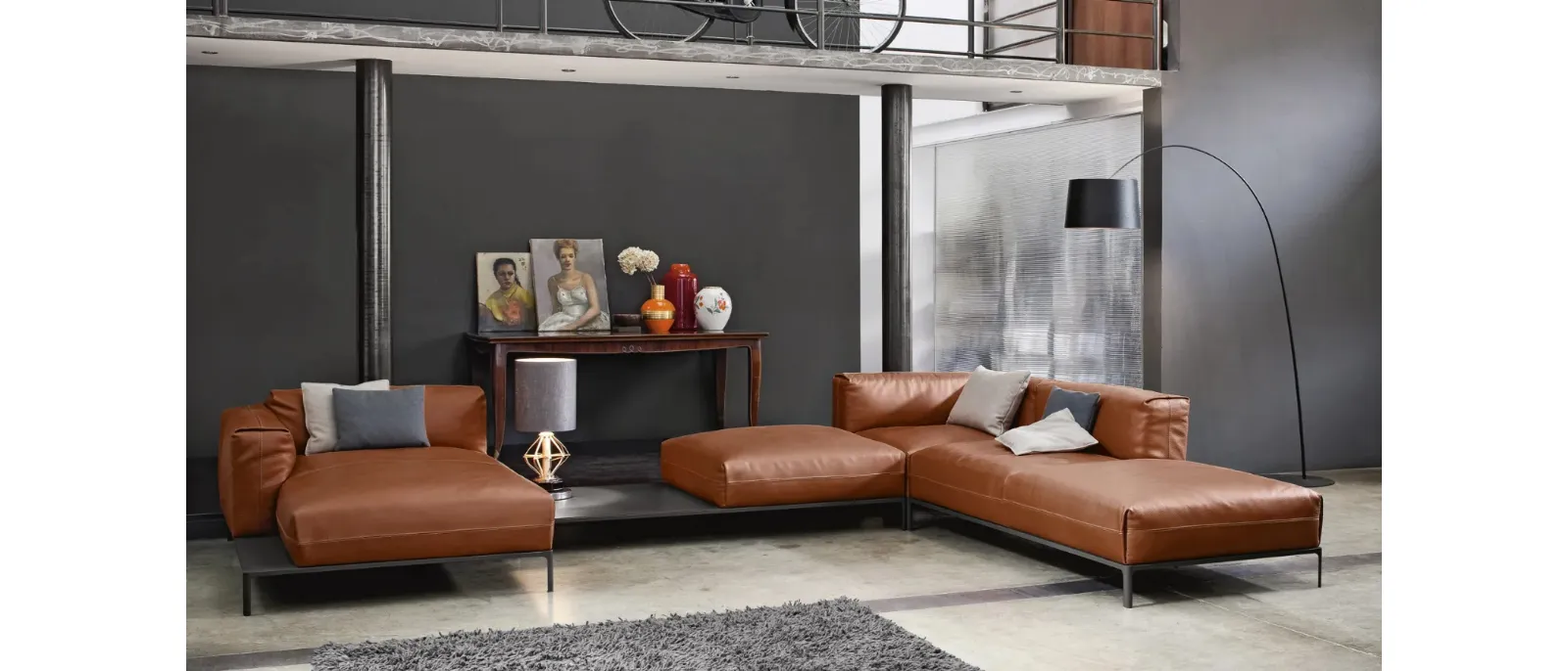 Divano con penisola Spencer di Doimo Salotti