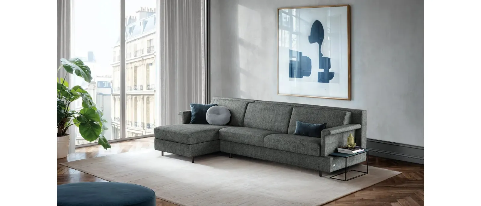 Divano Letto con penisola Tais di Doimo Salotti