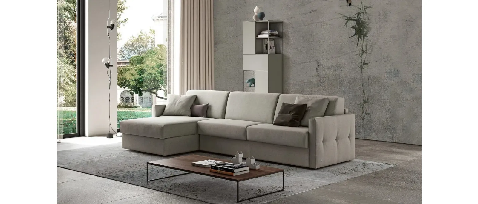 Divano Letto con penisola Tibby di Doimo Salotti