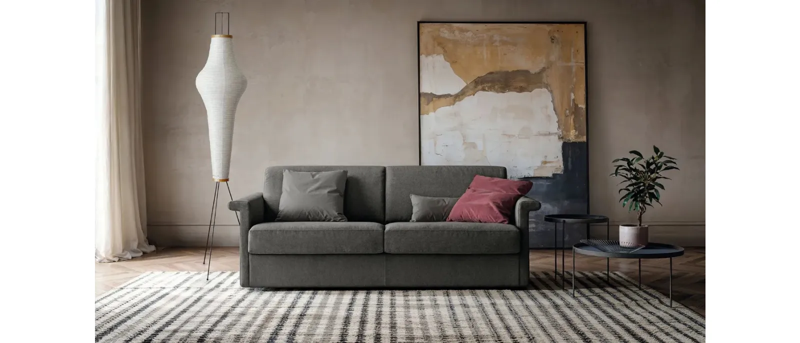 Divano Letto lineare Titus di Doimo Salotti