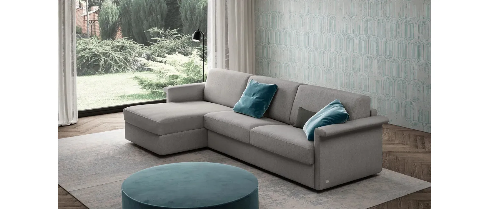 Divano Letto con penisola Titus di Doimo Salotti