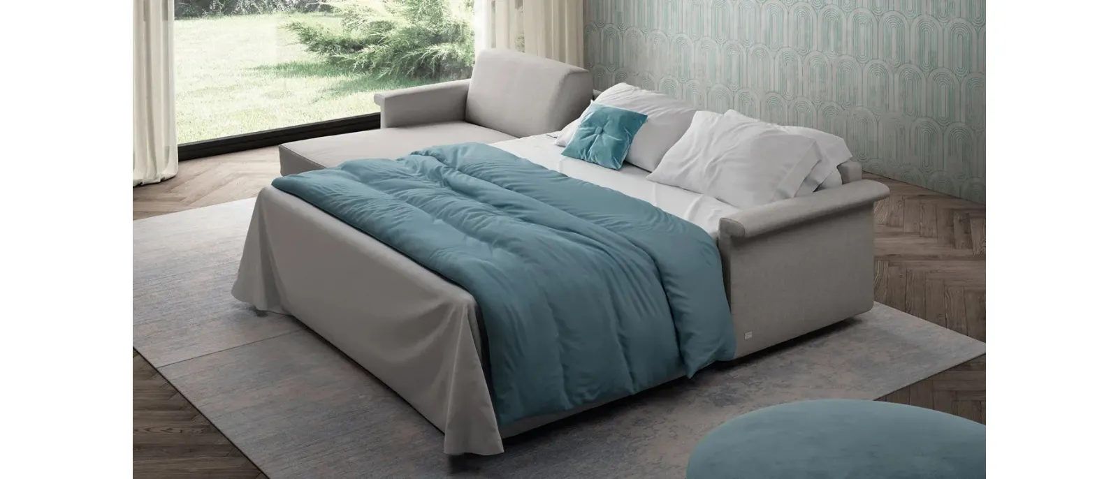 Divano Letto con penisola Titus di Doimo Salotti