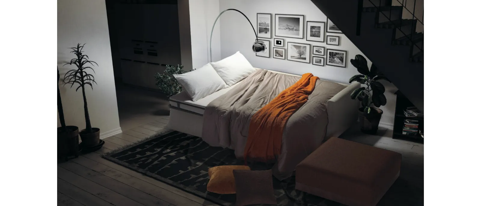 Divano con letto matrimoniale Travis di Family Bedding