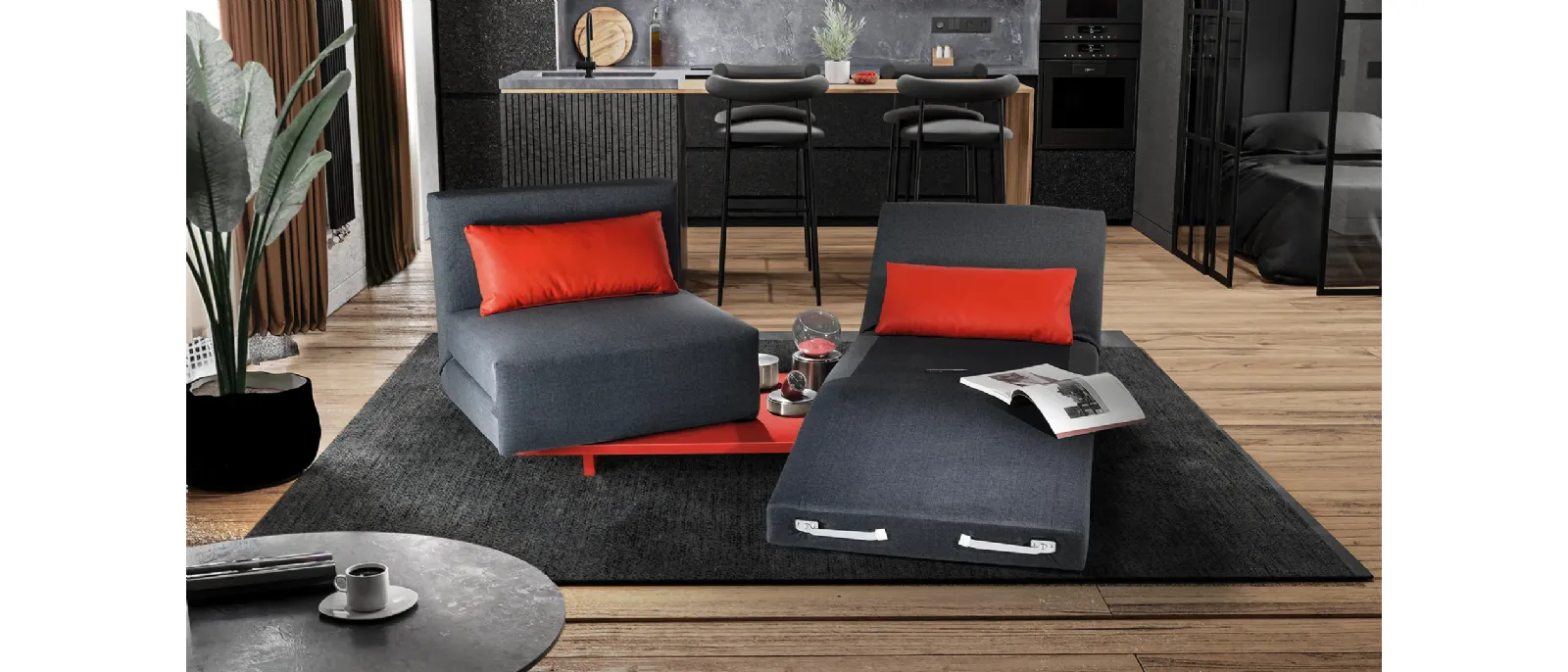 Divano trasformabile Voilà Opla di Family Bedding