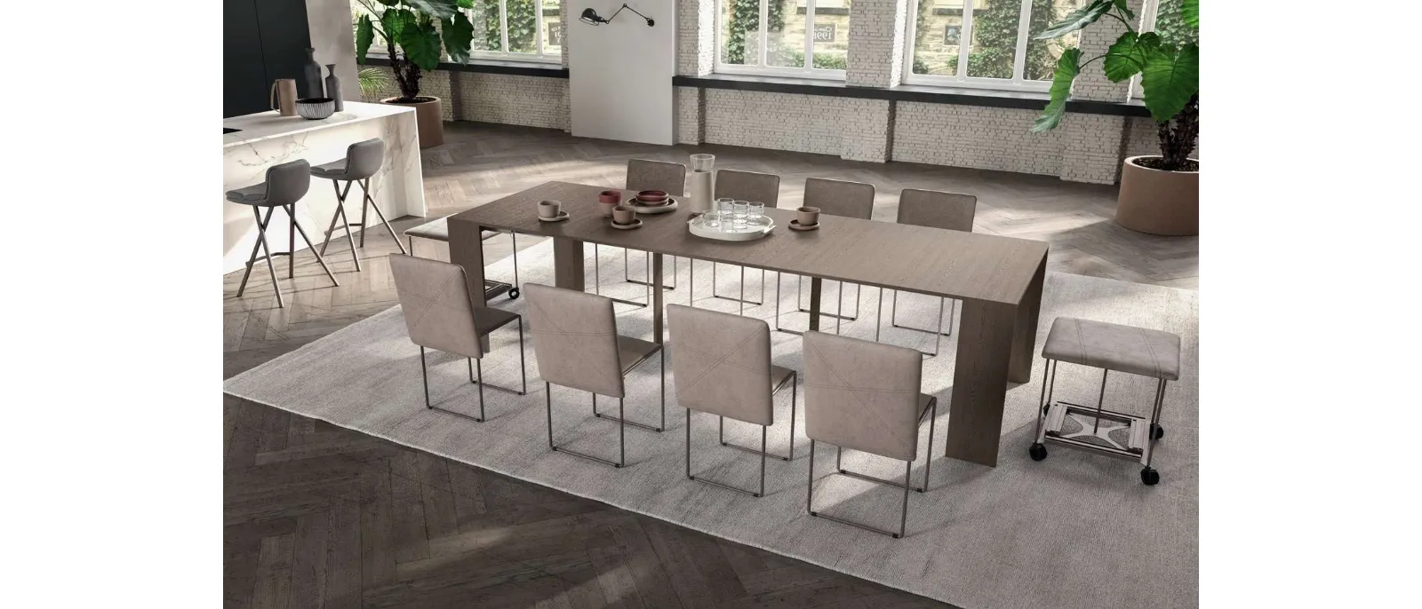 Sedia pieghevole in ecopelle Cubix di Ozzio