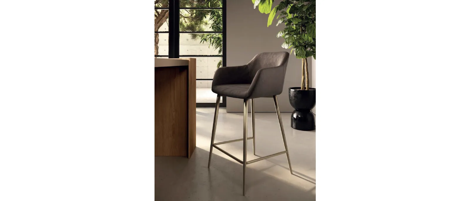 Sgabello in nappa Cecilia de Di Lazzaro