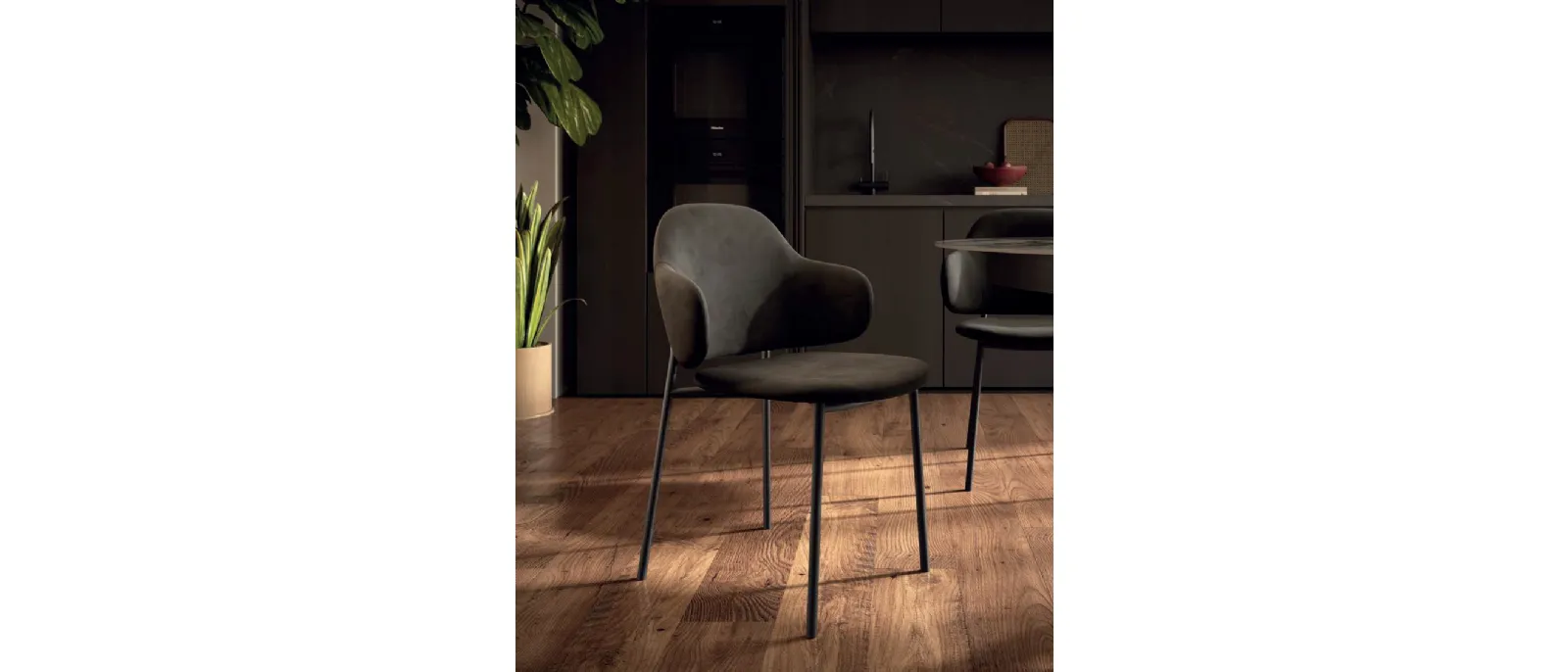 Sedia Mia in velluto de Di Lazzaro