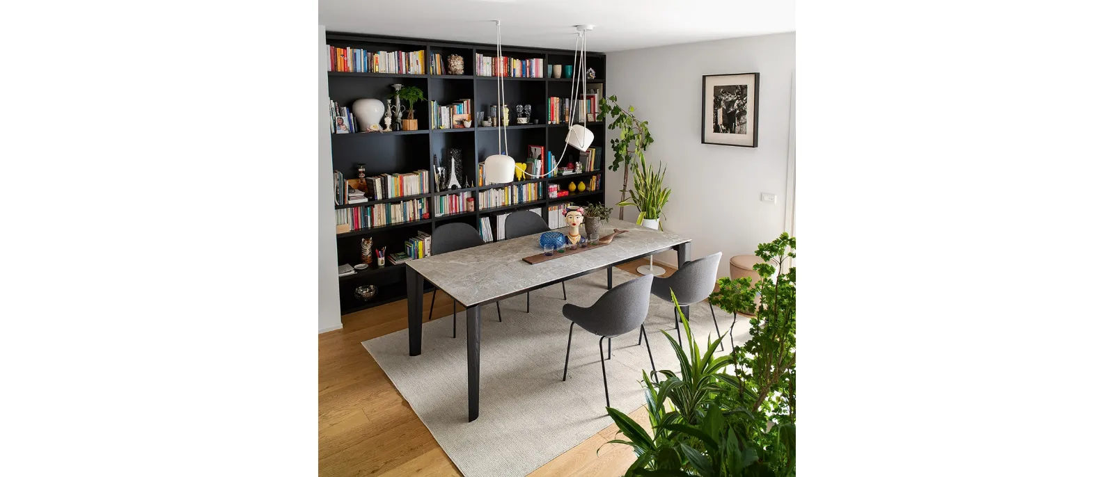 Tavolo Band in ceramica e legno di Connubia