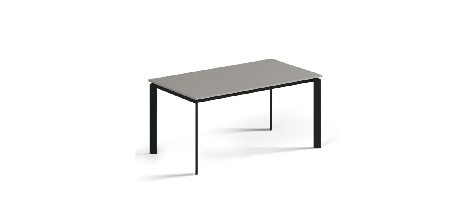 Tavolo allungabile con piano in laminato e struttura in metallo brunito Daniel di Orme