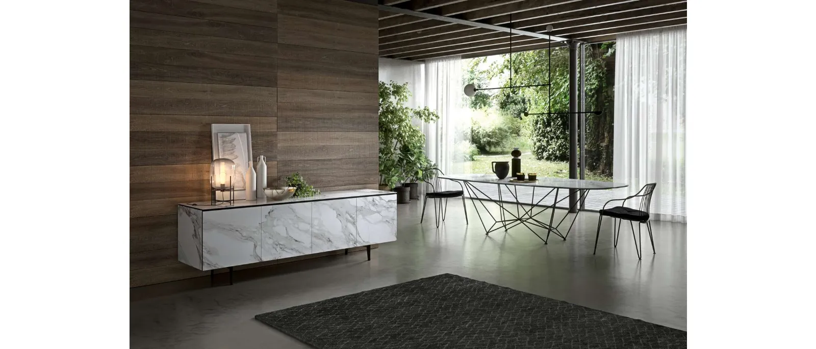 Tavolo Fil8 Fisso in Ceramica di Ozzio