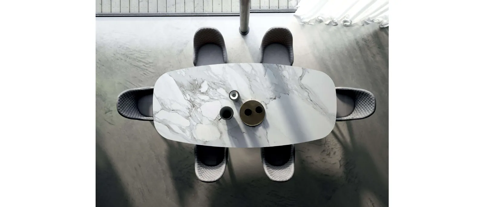 Tavolo Fil8 Fisso in Ceramica di Ozzio