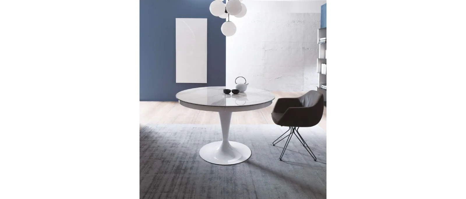 Tavolo rotondo allungabile Eclipse di Ozzio