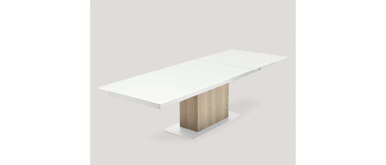 Tavolo super allungabile su colonna di legno e piano in ceramica Sincro Connubia CB4087