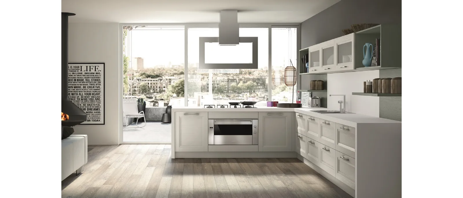 Cucina Classica con penisola Alba 02 di Essebi