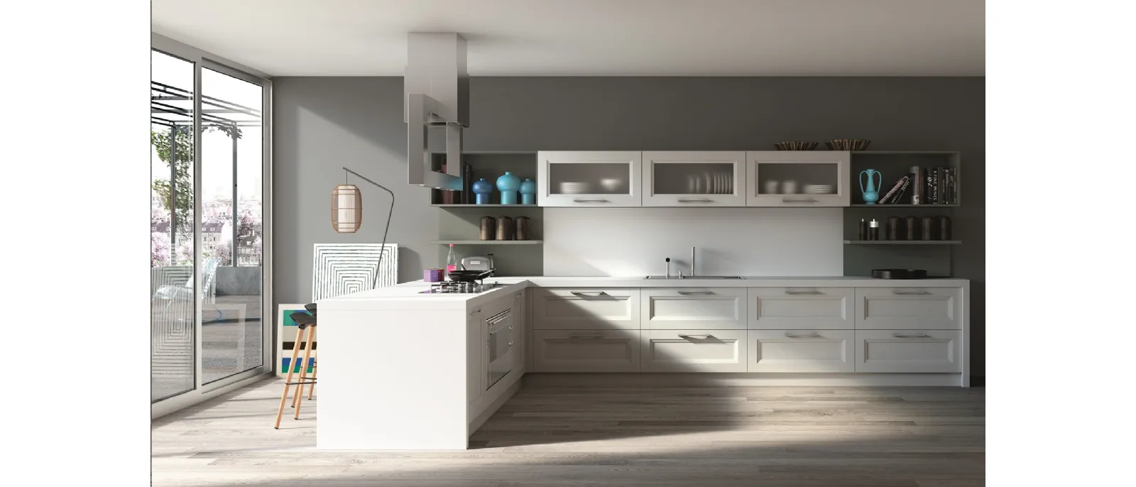 Cucina Classica con penisola Alba 08 di Essebi