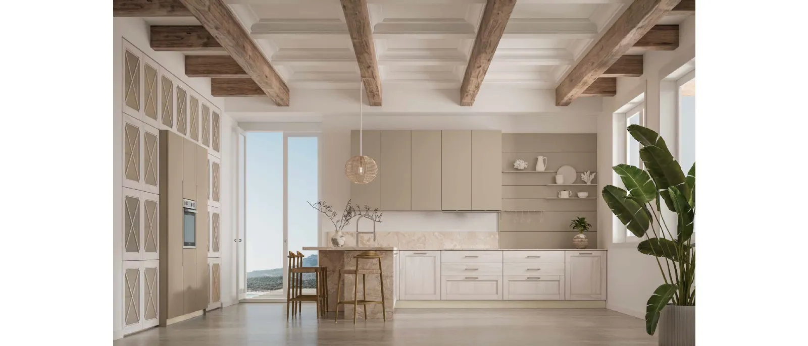 Cucina Classica con penisola Eva Marinaro di Arrex