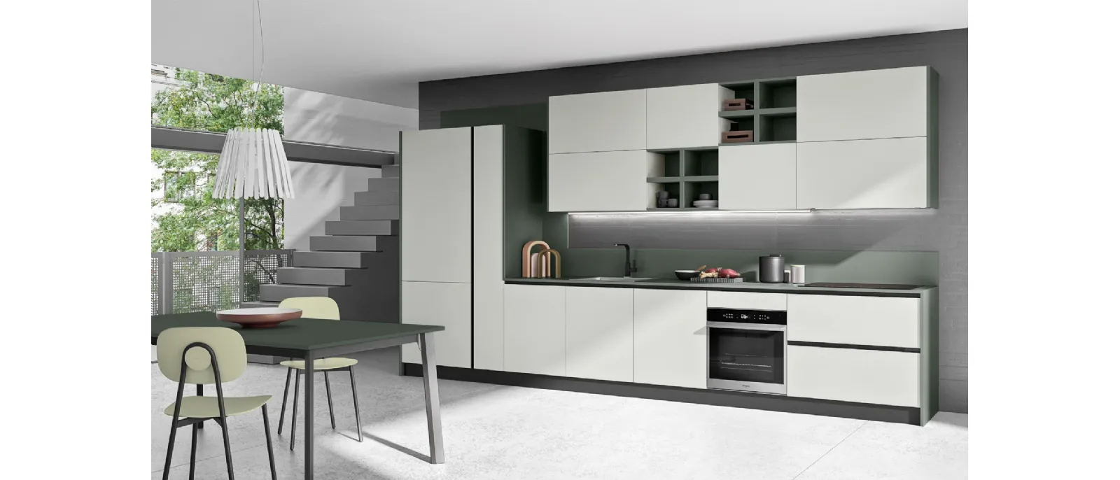 Cucina Moderna lineare Easy 016 di Ar-due